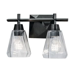 Arctic 12.4'' Wide 2-Light Vanity Light - Acid Dipped Black 1