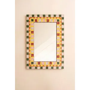 Rectangle Mosaic Tile Framed Mirror 4
