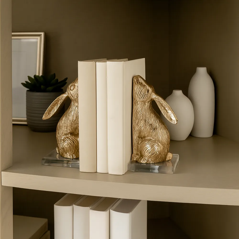 GARRETTSHAW SET OF 2 GOLD DECOR 9 (IN)