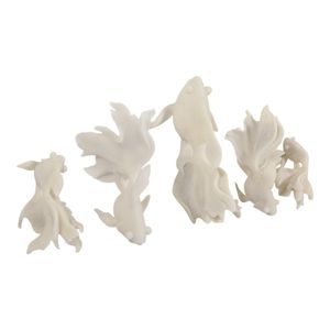 ELLEN SET OF 5 WHITE WALL SCULPTURES 17 (IN) 3