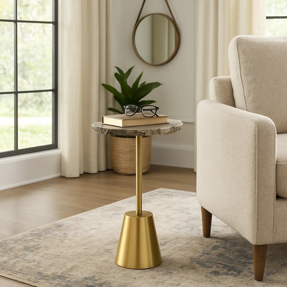 GASTONLEY GOLD TABLE 24 (IN)