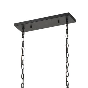 Barrow 36'' Wide 6-Light Linear Chandelier - Matte Black 4