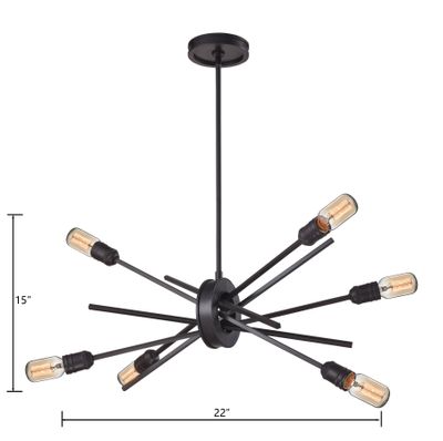 Xenia 22″ Wide 6-Light Chandelier - Oil Rubbed Bronze