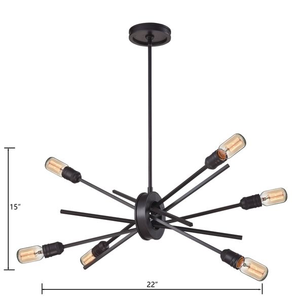 Xenia 22'' Wide 6-Light Chandelier - Oil Rubbed Bronze
