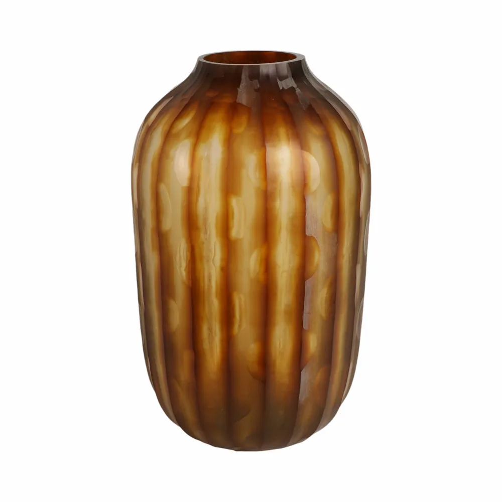 HOUSTONCREST BROWN GLASS VASE 19 (IN)