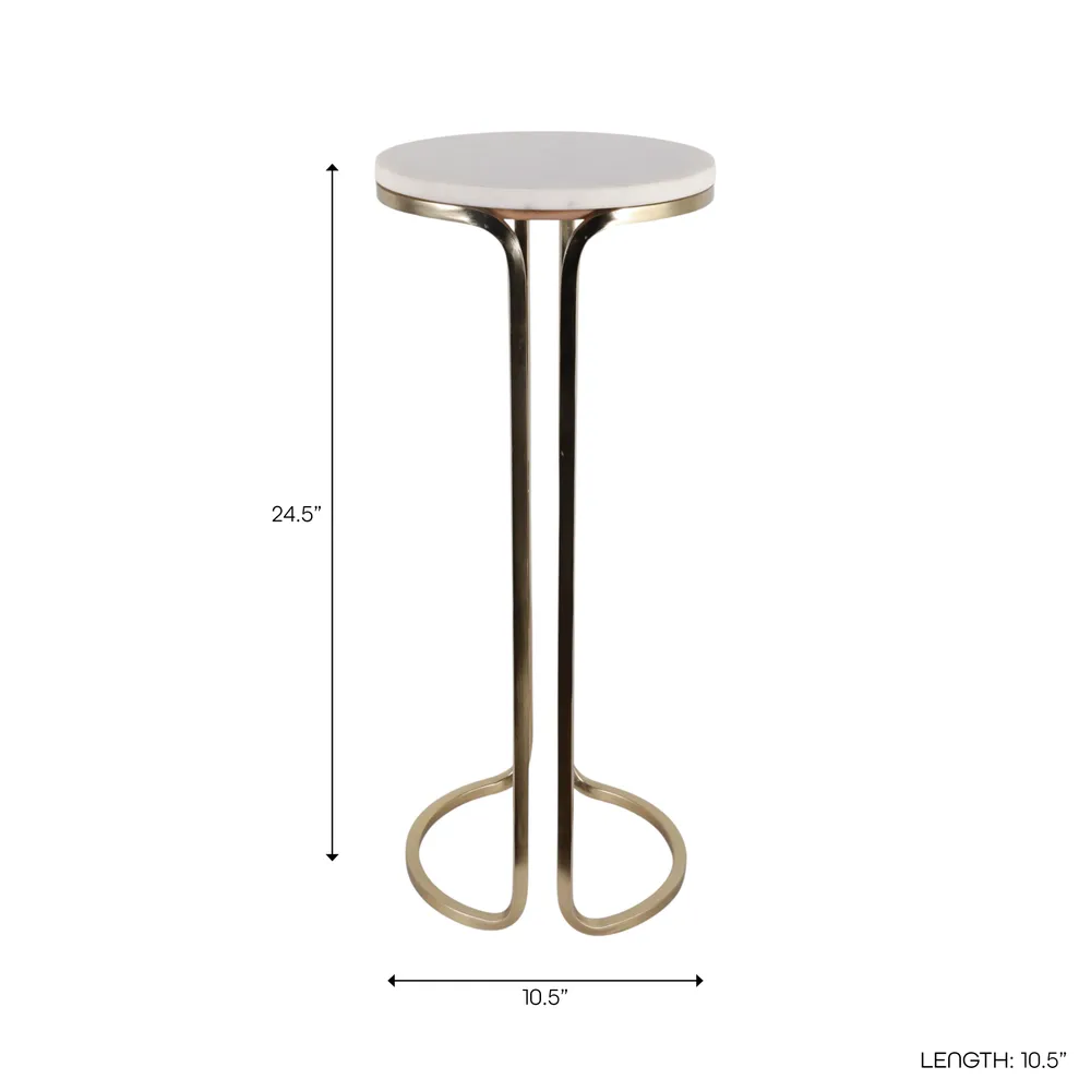 GENTRYPORT WHITE ACCENT TABLE 25 (IN)