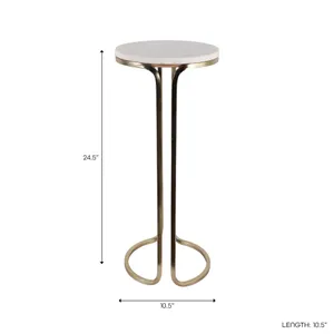 GENTRYPORT WHITE ACCENT TABLE 25 (IN) 8