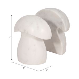 CHASEVALE SET OF 2 WHITE BOOKENDS 6 (IN) 8