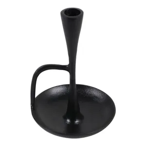 DECKERROSE BLACK CANDLE HOLDER 8 (IN) 6