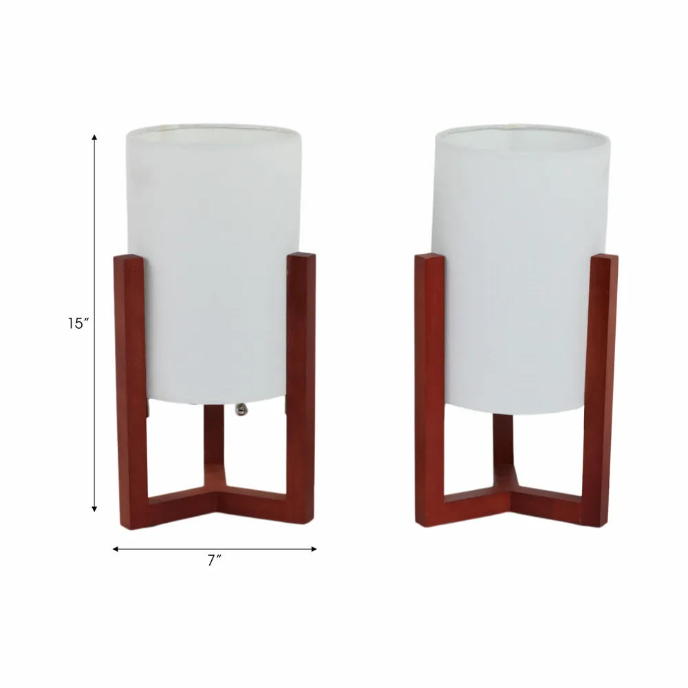 ESSEXBURN SET OF 2 RED LAMPS 15 (IN)