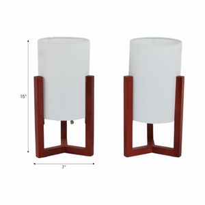 ESSEXBURN SET OF 2 RED LAMPS 15 (IN) 7