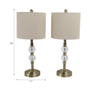 BRAXTONLAKE SET OF 2 GOLD LAMPS 26 (IN) 8