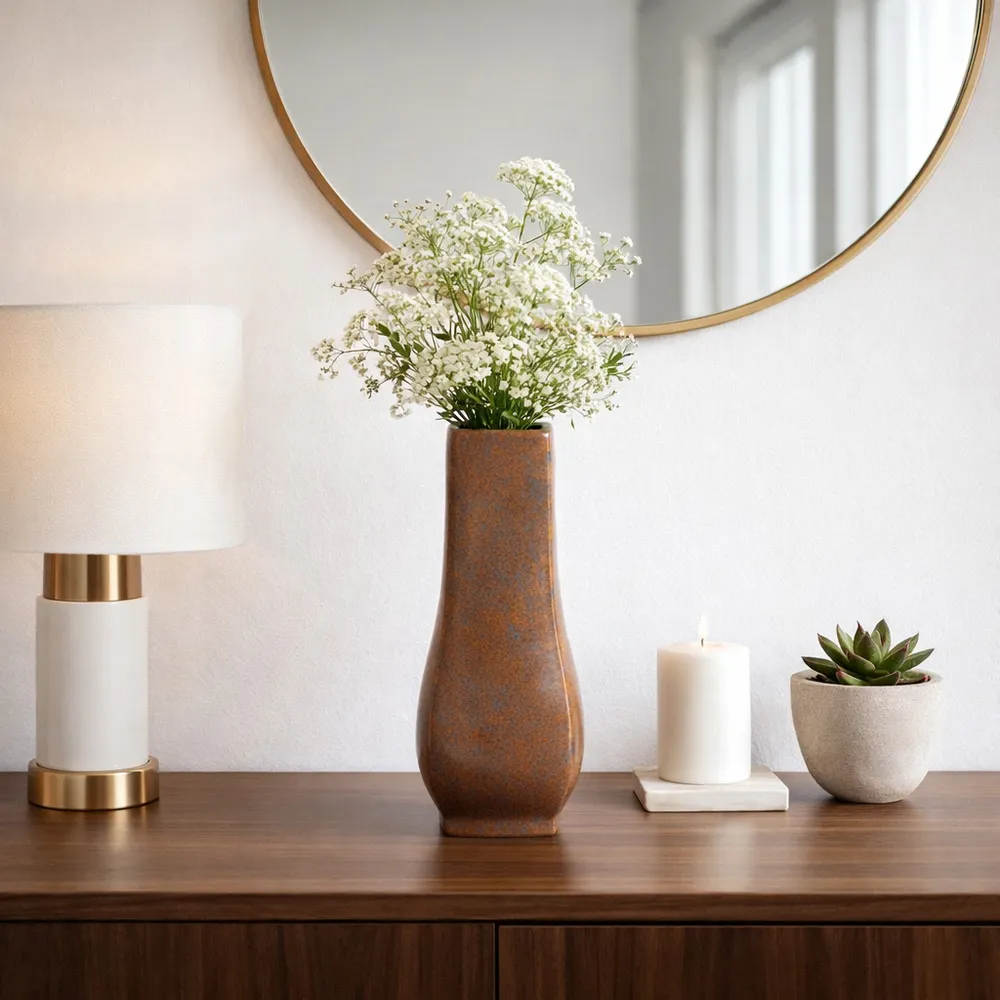 CORBINPORT BROWN VASE 17 (IN)