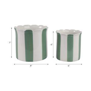 RAFESHAW SET OF 2 GREEN PLANTER 7 (IN) 10