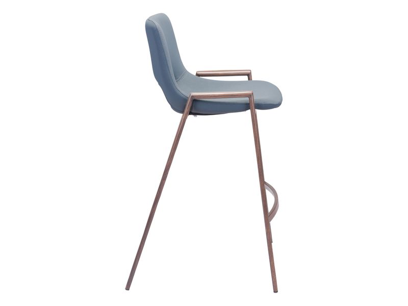 Desi Counter Stool Azure Gray & Walnut 3