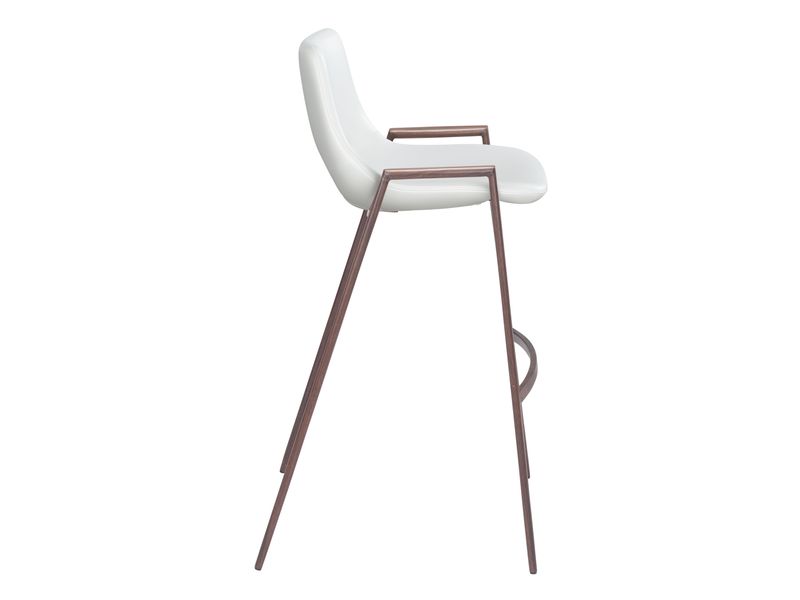 Desi Barstool White & Walnut 3