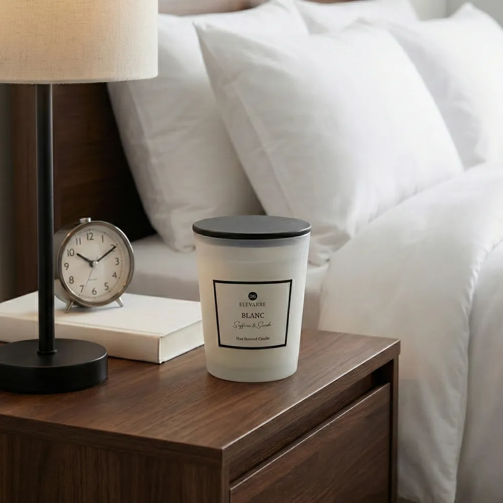 ROWANSTONE BLANC SAFFRON & SUEDE CANDLE 7 (IN)