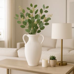 GARTONSHAW WHITE VASE 15 (IN) 12