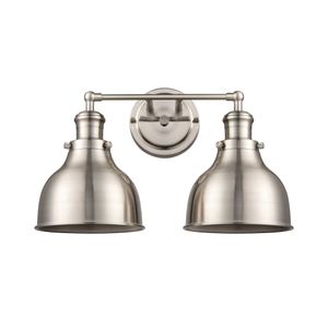 Haralson 17'' Wide 2-Light Vanity Light - Satin Nickel 2