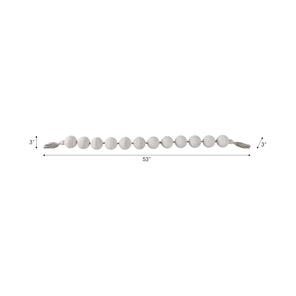 GARSONRUN WHITE BEAD 3 (IN)