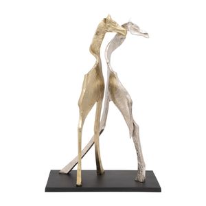 METAL, 26" GIRAFFE SISTERS, SILVER/GOLD 4