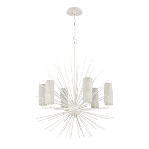 Sea Urchin 27'' Wide 6-Light Chandelier - White Coral 2