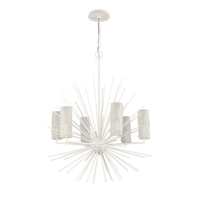 Sea Urchin 27″ Wide 6-Light Chandelier - White Coral