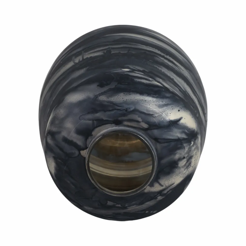 CLYDEBURN BLUE GLASS VASE 12 (IN)