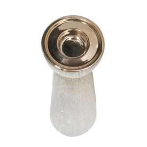 CERAMIC 14" BEAD CANDLE HOLDER,CHAMPAGNE 2