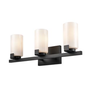 Dressler 22'' Wide 3-Light Vanity Light - Matte Black 7