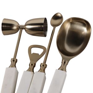 RYECROSS SET OF 4 WHITE BAR ACCESSORIES 2 (IN) 8
