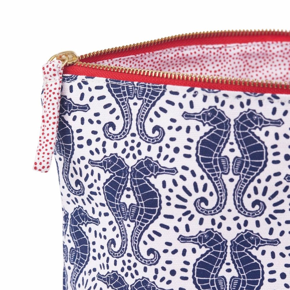Seahorse Large Essential Canvas Pouch