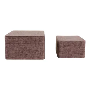 EVERTONPORT SET OF 2 BROWN BOXES 4 (IN) 6