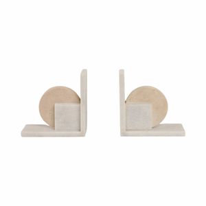 CASEYLAND SET OF 2 WHITE BOOKENDS 6 (IN) 1