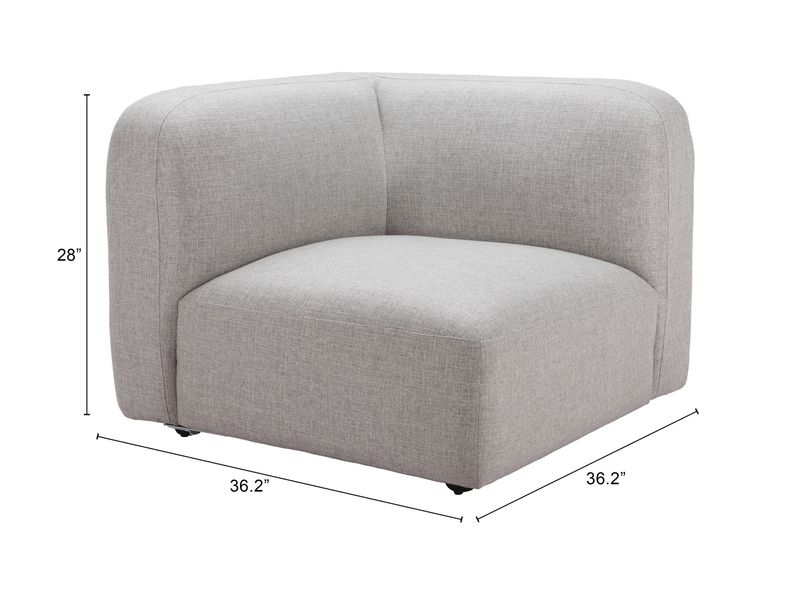 Biak Corner Chair Gray 13