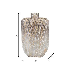 STONEWOOD IVORY GLASS VASE 10 (IN) 10