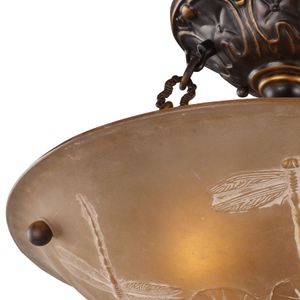 Restoration 16'' Wide 3-Light Semi Flush Mount - Antique Golden Bronze 2