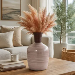 ELDONWICK BROWN GLASS VASE 16 (IN) 2