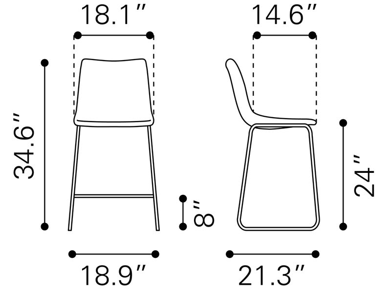 Smart Counter Stool Black 11
