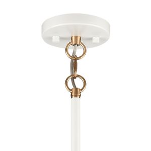 Boudreaux 36'' Wide 8-Light Chandelier - Matte White 5