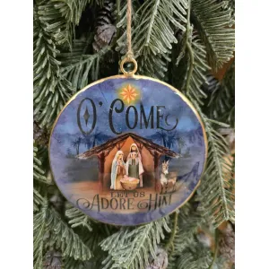 Manger Ornament 4x4.25in 1