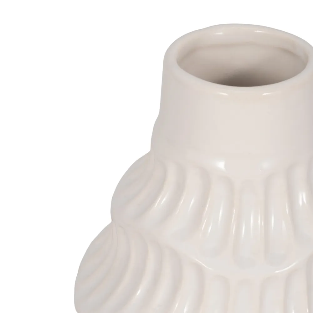 WELDONBEACH WHITE VASE 6 (IN)