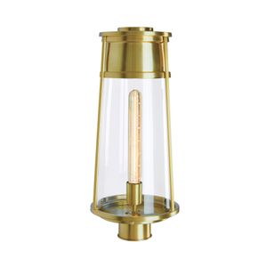 Cone 19.75'' High 1-Light Outdoor Post Light - Satin Brass 1