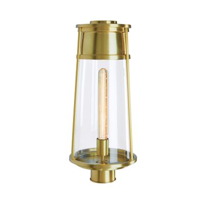 Cone 19.75″ High 1-Light Outdoor Post Light - Satin Brass