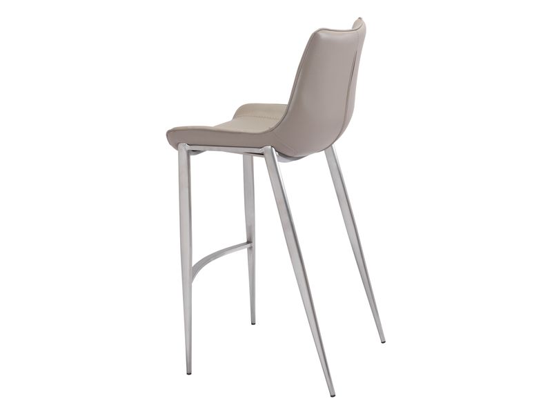 Magnus Barstool Brown & Silver 6