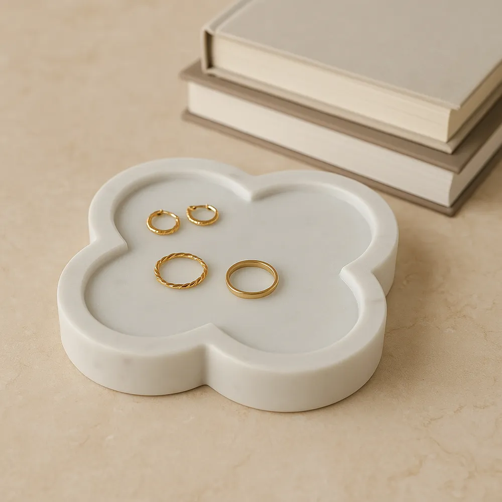 DALEYWAY WHITE TRINKET TRAY 1 (IN)
