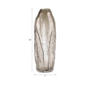 DERMOTWELL CLEAR GLASS VASE 20 (IN) 8