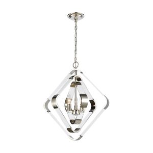 Rapid Pulse 20'' Wide 3-Light Chandelier - Polished Nickel 5