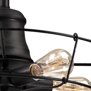 Glendora 20'' Wide 5-Light Semi Flush Mount - Wrought Iron Black 4