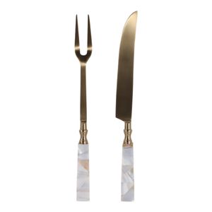 CARVERMOOR SET OF 2 WHITE SERVEWARE 1 (IN) 1
